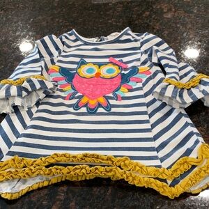 Rare Editions Blue and White Striped Top